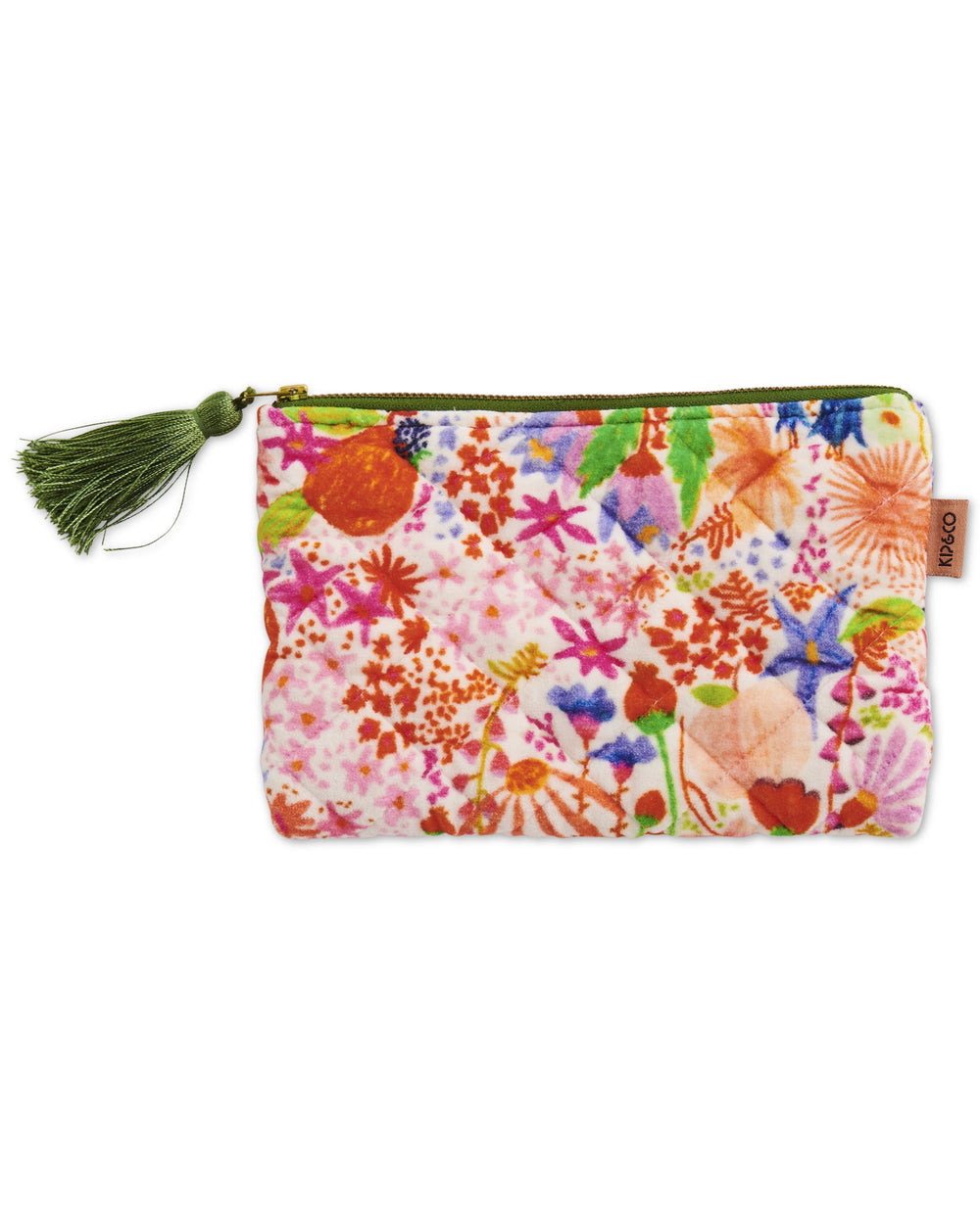 Meandering Meadow Velvet Cosmetics Purse