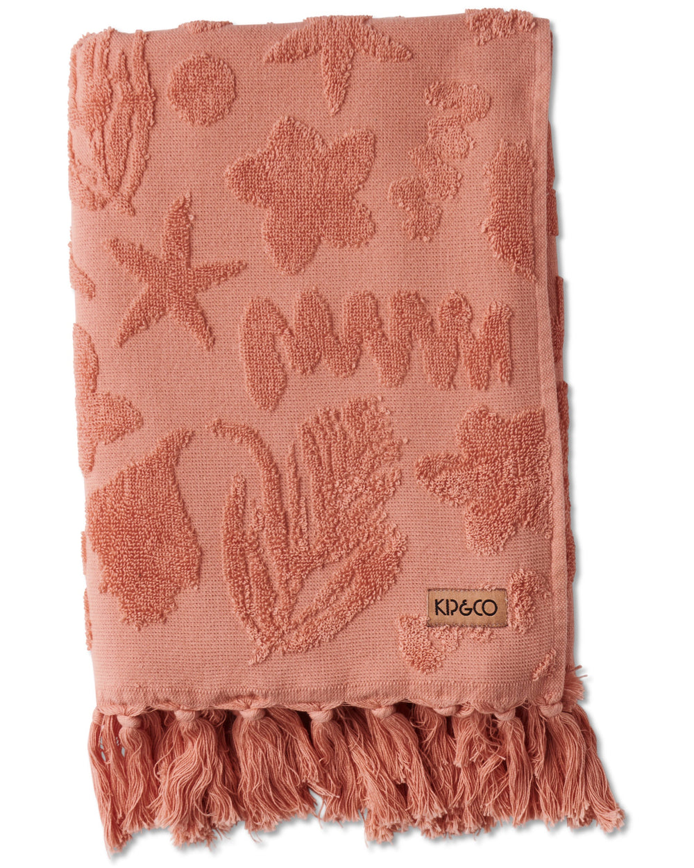 Peach Rock Pool Terry Bath Towel